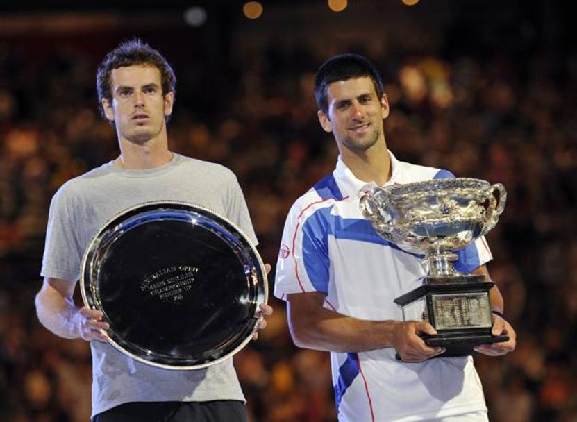 Il primo confronto negli Slam tra Novak Djokovic e Andy Murray risale alla finale degli Australian Open 2011: vinse il serbo 6-4 6-2 6-3. Epa